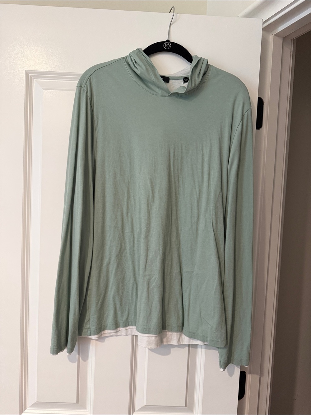 Light Sage Hooded Long-Sleeve Tops Men Vince